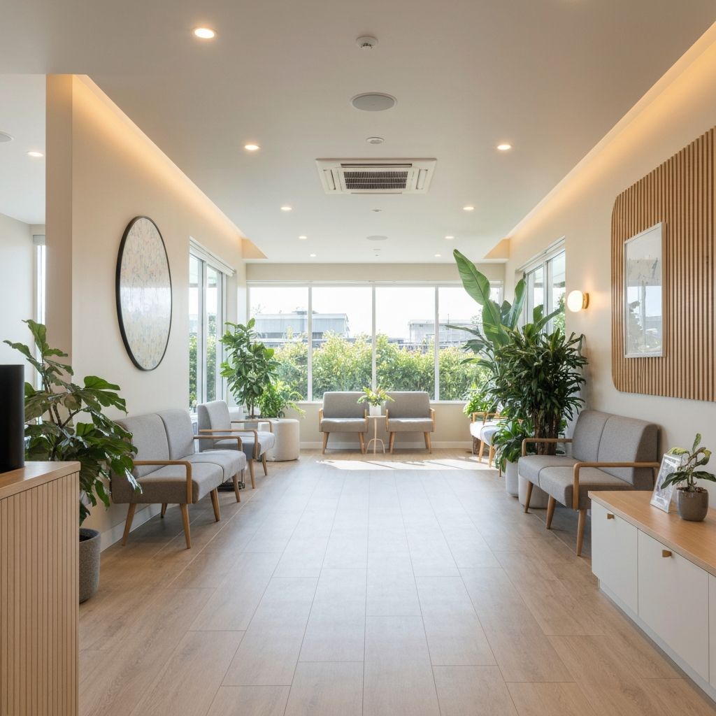 Welcoming reception area at The Walkway Dental, Cabramatta